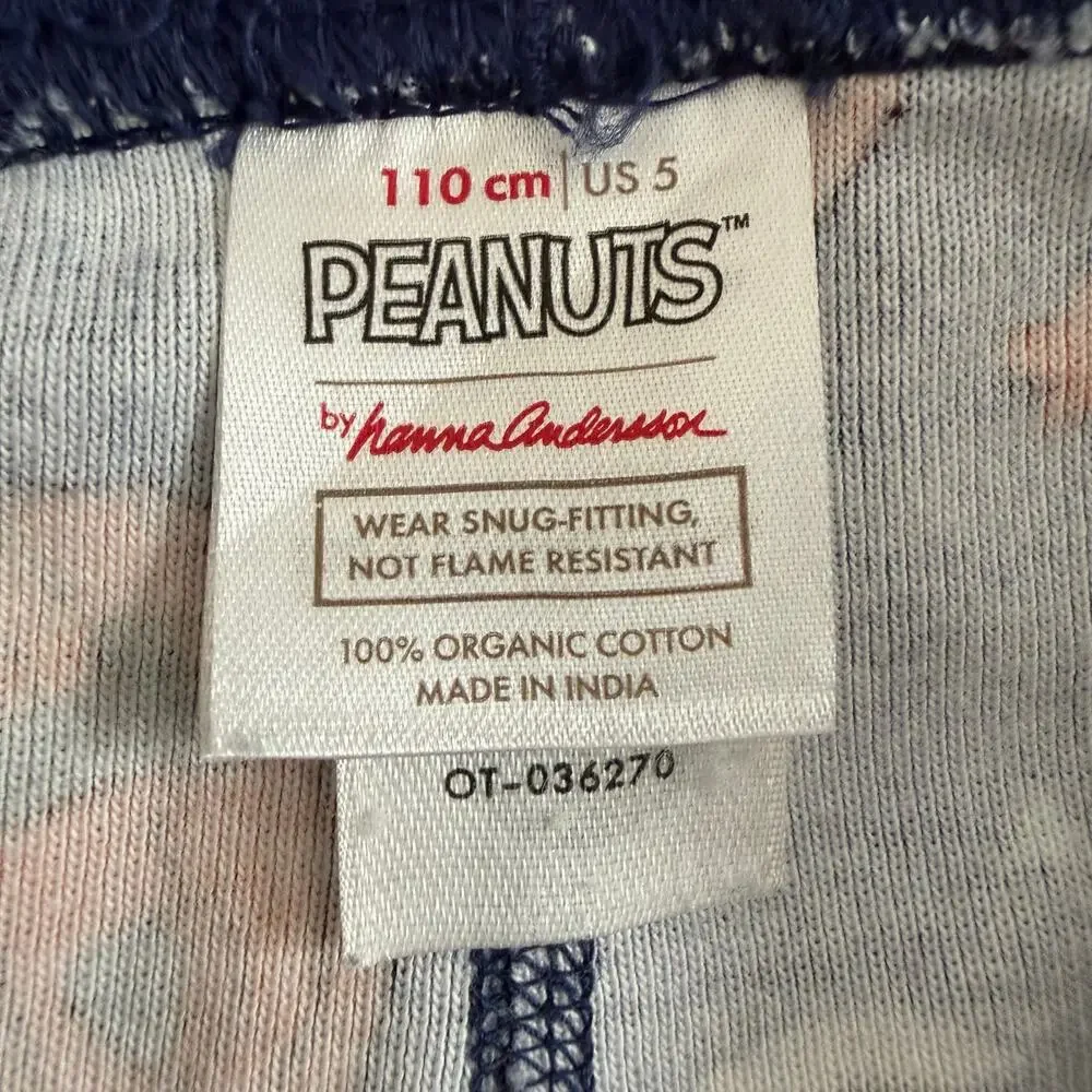 Hanna Andersson x Peanuts Navy Blue Snoopy Halloween Pajama PJ Pants 52121